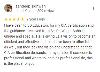 Certified Internal Auditor - CIA Training Views from Students and Professional